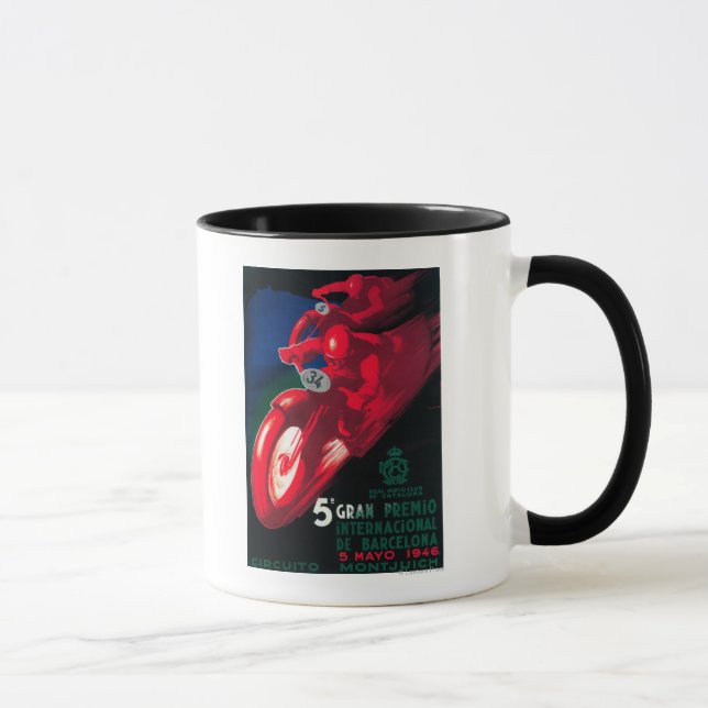 5 Gran Premio Internat'l Motorcycle Poster Mug (Right)