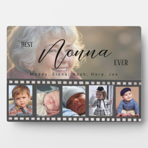 5 Grandchildren Reel Photo Collage Grandma Photo Plaque