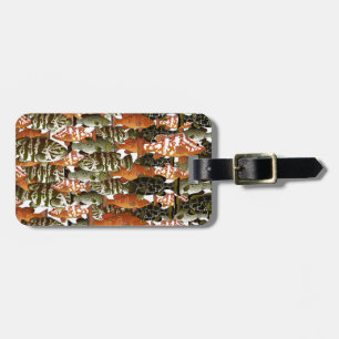 5 Groupers Pattern Luggage Tag