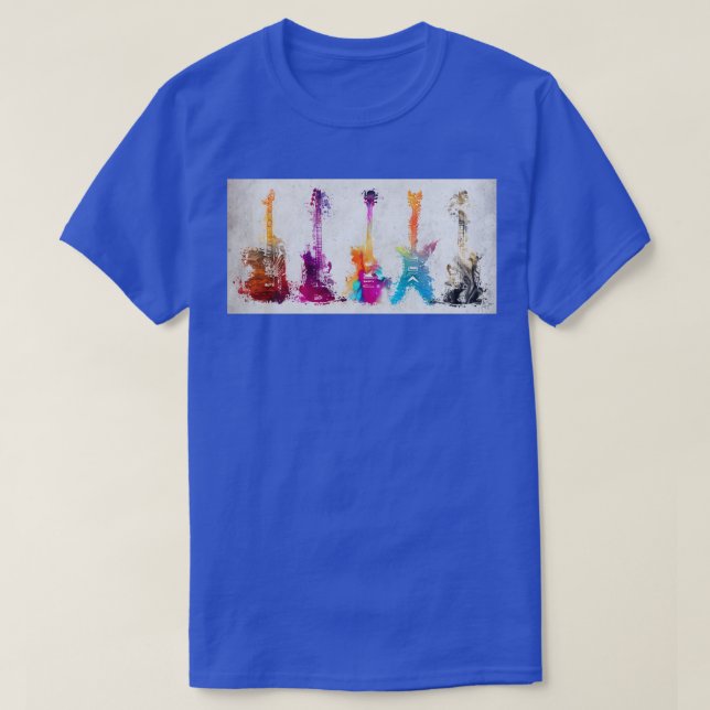 5 guitars guitar guitars T-Shirt (Design Front)