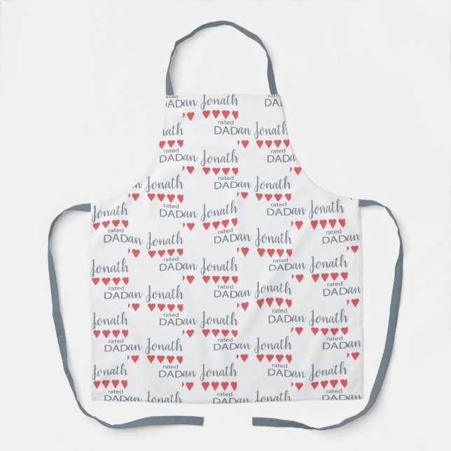 5 Heart Rated Dad Apron (Front)