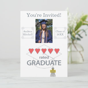 5 Heart Rated Graduate Invitation