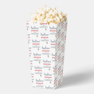 5 Heart Rated Graduate Popcorn  Favor Box