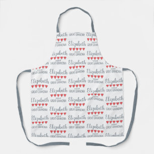 5 Heart Rated Great Grandma Apron