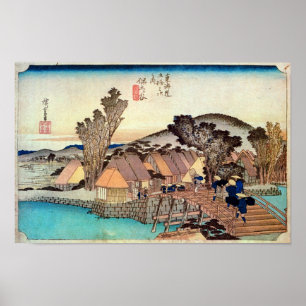 5. Hodogaya-juku, Hiroshige Poster