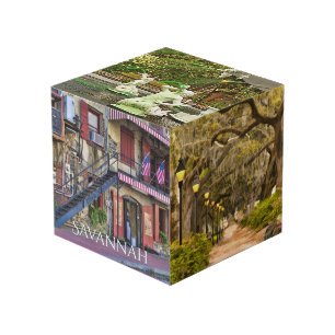 5 Images - Savannah GA Travel Photography Souvenir Cube