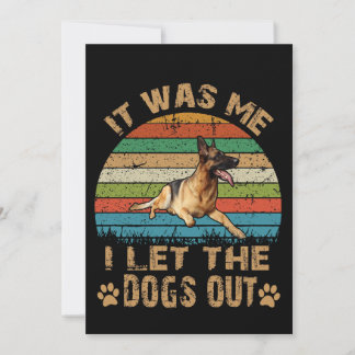 5 It Was Me I Let The Dogs Out Vintage Thank You Card