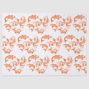 5 Koi Fish Karp DIY Colors Orange Tissue Paper