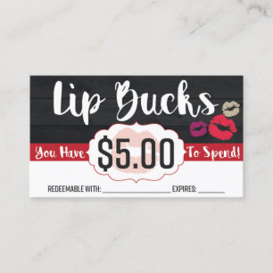 $5 Lip Bucks Discount Card
