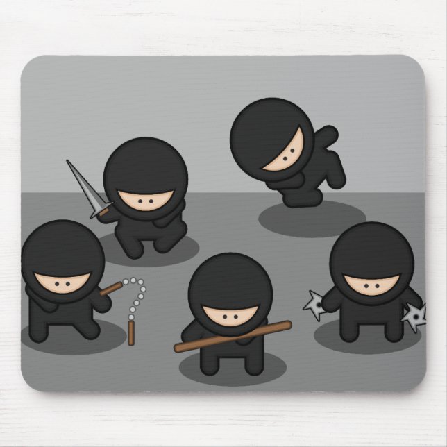 5 Little ninjas Mouse Pad (Front)