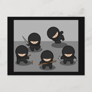 5 Little ninjas Postcard