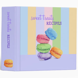 5 Macarons stripes Recipe Binder