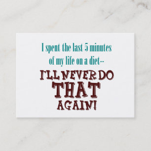 5 Minute Diet Profile or Business Cards