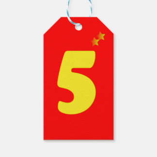 5 number gift tags