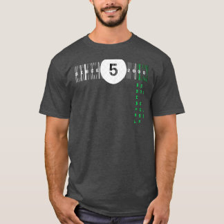 5 numerology inspired mens basic tshirt