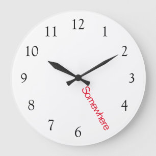 5 O'Clock Somewhere with Red Large Clock