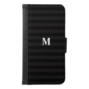 5 Option Modern Monogram Black Stripes Case-Mate Samsung Galaxy S6 Wallet Case