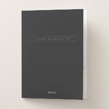 5-Pack Property Folders Dark w/ Gold Letters