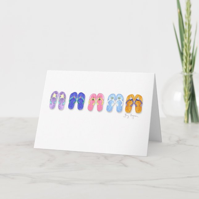 5 Pairs of Flip-Flops Cards (Front)