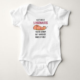 5 Personalities Llama Personality Alpaca Baby Bodysuit