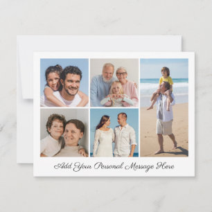 5 Photo Collage Add Your Own Greeting Card
