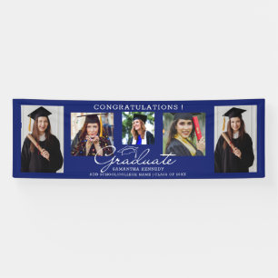 5 Photo Collage Congratulations Graduate 2026 Blue Banner