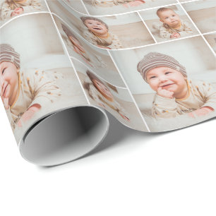 5 Photo Collage Custom Personalized Wrapping Paper