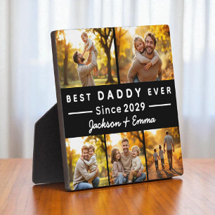 5 Photo Collage Father's Day Best Daddy Ever Plaque
