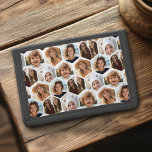 5 Photo Collage Honeycomb Hexagon Pattern - white Trifold Wallet<br><div class="desc">5 Photo collage in a layout that includes a honeycomb pattern made with all of the photos. Add your favourite pics to this fun template. You can use square photos or any photos for this grid. --
The white background can be changed when you visit the advanced design area.</div>
