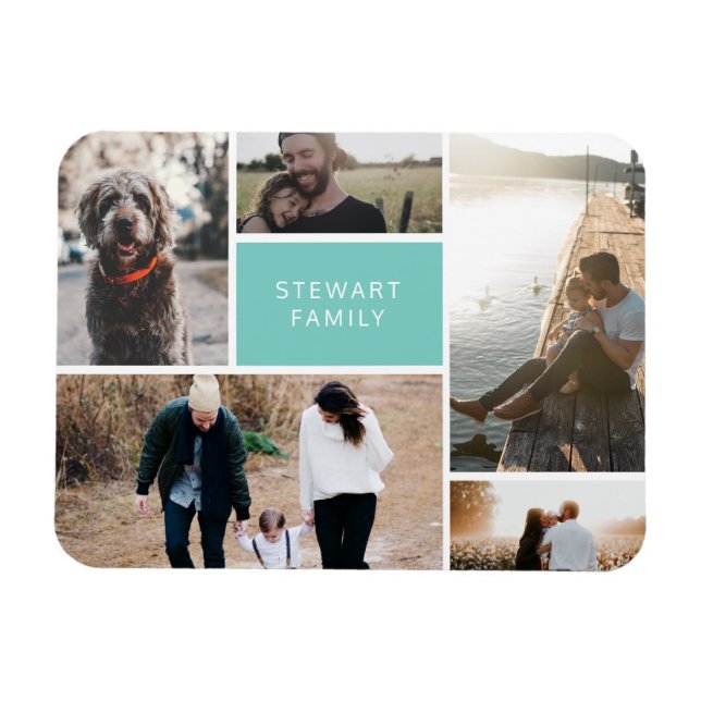 5 Photo Collage Magnet (Horizontal)