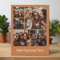 5 Photo Collage Optional Text -- CAN Edit Colour
