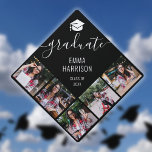 5 Photo Collage Personalized Graduate Name Graduation Cap Topper<br><div class="desc">Personalize this modern photo collage design with your 5 favourite photos,  the grads name and class of date. Designed by Thisisnotme©</div>