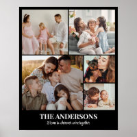 5 Photo Collage Personalized Picture Grid Family