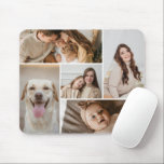 5 Photo Collage Template Personalized Mouse Pad<br><div class="desc">5 Photo Collage Template Personalized Personalized Custom modern and stylish collage themed design - ideal for gifting or as a gift to yourself</div>