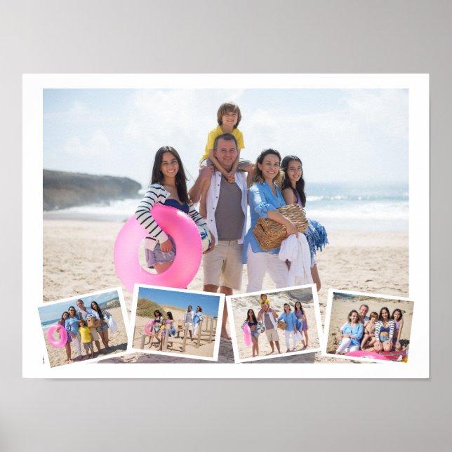 5 Photo Collage Template Personalized Poster (Front)