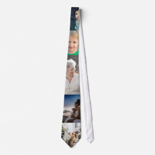 5 Photo Customized Collage Tie