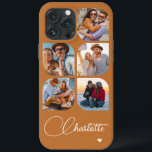 5 Photo Modern Trendy Simple Personalized Name iPhone 13 Pro Max Case<br><div class="desc">5 Photo Modern Trendy Simple Heart Personalized Name iPhone Phone Cases features five of your favourite photos with your personalized name in elegant white calligraphy script accented with a love heart. Personalize by editing the text in the text box provided. Perfect for birthday, Christmas, Mother's Day, baby showers, bridal showers,...</div>