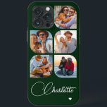 5 Photo Modern Trendy Simple Personalized Name iPhone 13 Pro Max Case<br><div class="desc">5 Photo Modern Trendy Simple Heart Personalized Name iPhone Phone Cases features five of your favourite photos with your personalized name in elegant white calligraphy script accented with a love heart. Personalize by editing the text in the text box provided. Perfect for birthday, Christmas, Mother's Day, baby showers, bridal showers,...</div>
