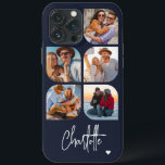 5 Photo Modern Trendy Simple Personalized Name iPhone 13 Pro Max Case<br><div class="desc">5 Photo Modern Trendy Simple Heart Personalized Name iPhone Phone Cases features five of your favourite photos with your personalized name in elegant white calligraphy script accented with a love heart. Personalize by editing the text in the text box provided. Perfect for birthday, Christmas, Mother's Day, baby showers, bridal showers,...</div>