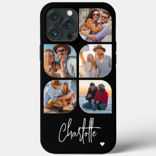5 Photo Modern Trendy Simple Personalized Name iPhone 13 Pro Max Case