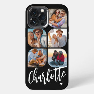 5 Photo Modern Trendy Simple Personalized Name iPhone 13 Pro Max Case