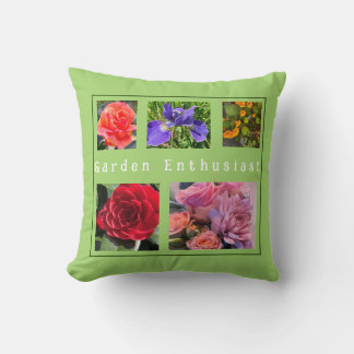 5-Photo My Favourite Flowers Template Throw Pillow