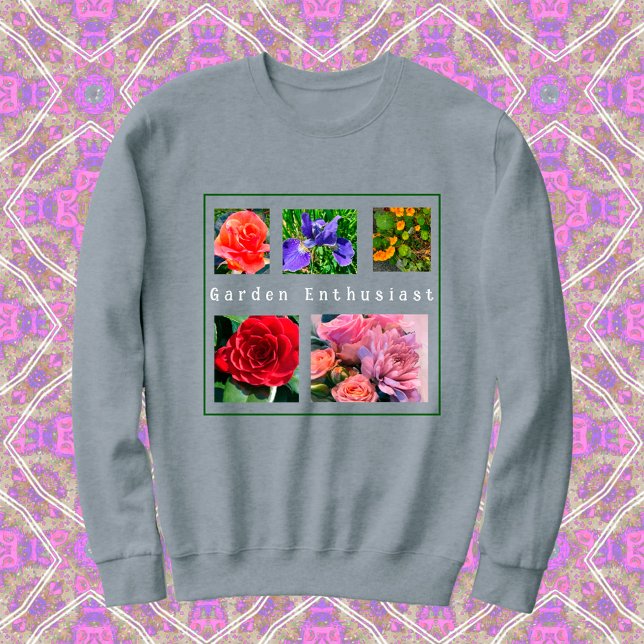 5-Photo - Personalize  Flowers Template Sweatshirt (Creator Uploaded)