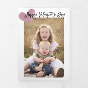 5 Photo Valentine Day Trifold Card