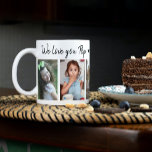 5 Photo We Love You Pop Happy Father's Day 2023 Coffee Mug<br><div class="desc">Cute father's day mug personalized with 5 photos , love you Pop typography and grandkids names.</div>