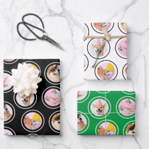 5 Photograph random scattered pattern personalized Wrapping Paper Sheet