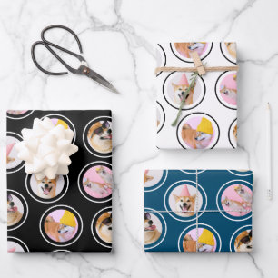 5 Photograph random scattered pattern personalized Wrapping Paper Sheet