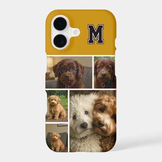 5 Photos and Personalized Monogram Custom Collage (Back)