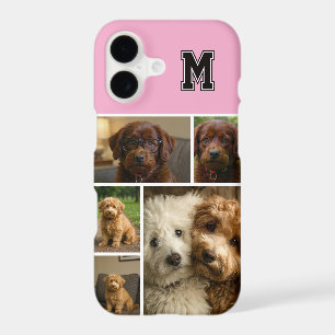 5 Photos and Personalized Monogram Custom Collage