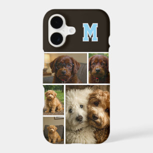 5 Photos and Personalized Monogram Custom Collage